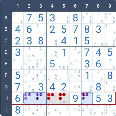 Naked Triple Example 1