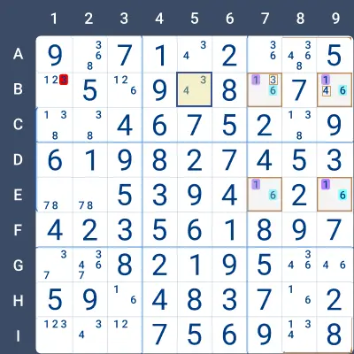 Unique Rectangle - Type 3 Example